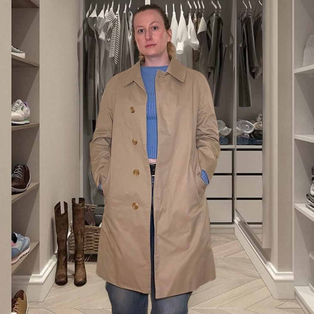 Beige Burberry trench coat